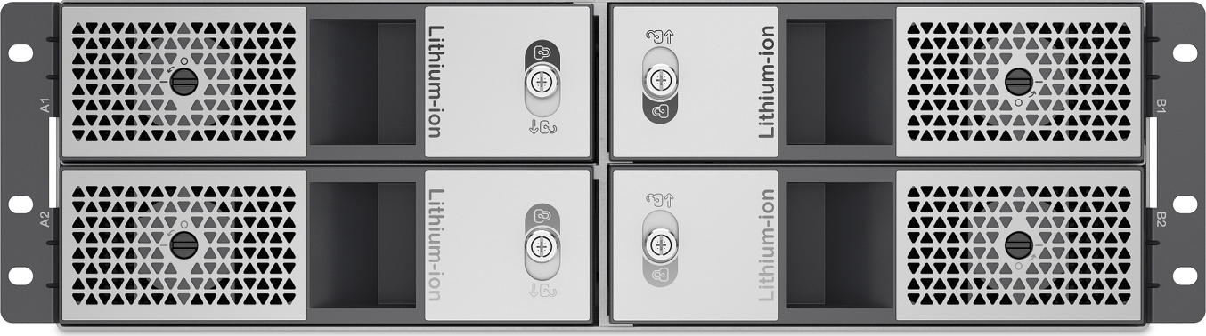 APC Smart-UPS Modular Ultra External Battery Pack with 4 Battery Modules Rackmount Back View