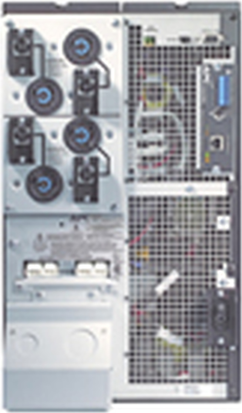 APC Smart-UPS RT 10kVA, 208V, 2x NEMA L6-20R & 2x NEMA L6-30R outlets Back View
