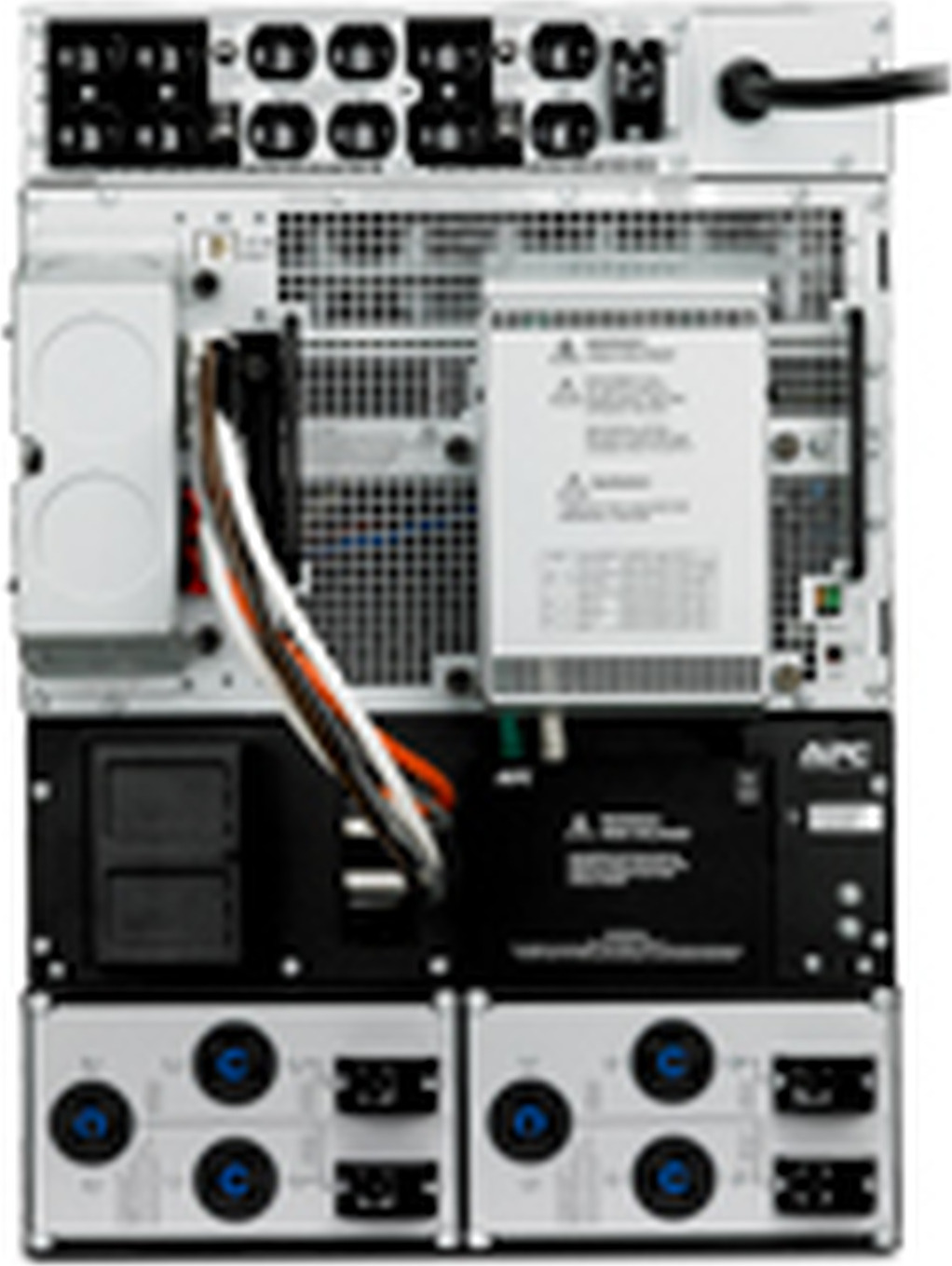 APC Smart-UPS RT 15kVA, 208V, LCD, rackmount, 14U, 12x 5-20R & 4x L6-20R & 1x L6-30R NEMA outlets, w/transfo 208V to 120V Hardware Detail