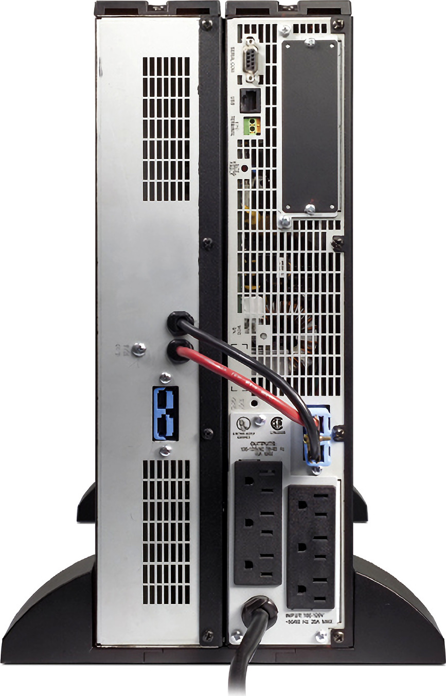 APC Smart-UPS RT 1500VA, 120V, 6x NEMA 5-15R outlets Back View