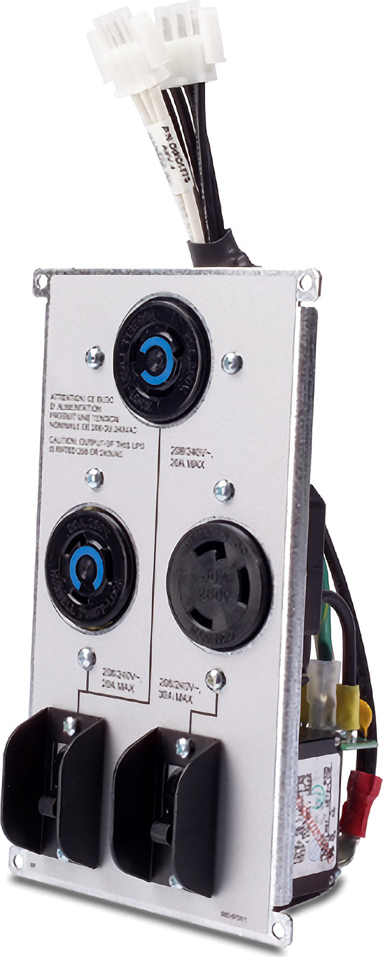 APC Symmetra RM and LX 208/240V Backplate Kit w/(2) L6-20R & (1) L6-30R Front View