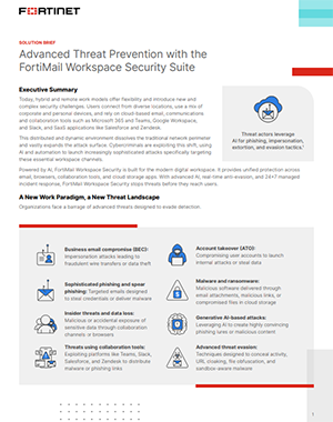 FortiMail Workspace Security Solution Brief