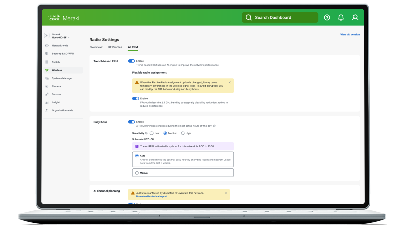 Meraki Dashboard for Wireless