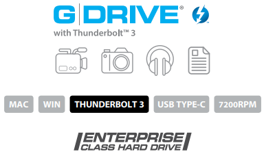 G-DRIVE with Thunderbolt 3 Description
