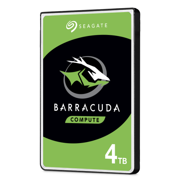 Seagate BarraCuda 2.5-inch 4TB hard drive three-quarter view