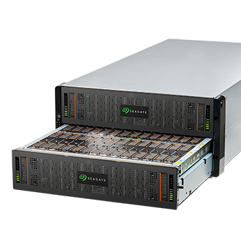 Seagate Exos AP 5U84 Compute & Storage application platform, front three-quarter view