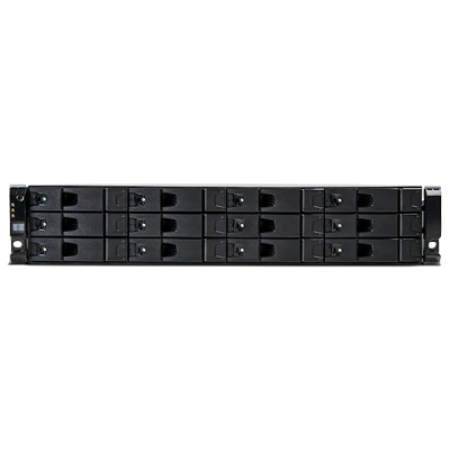 Seagate Exos PROTECT EP2U12 chassis three-quarter view in a rack