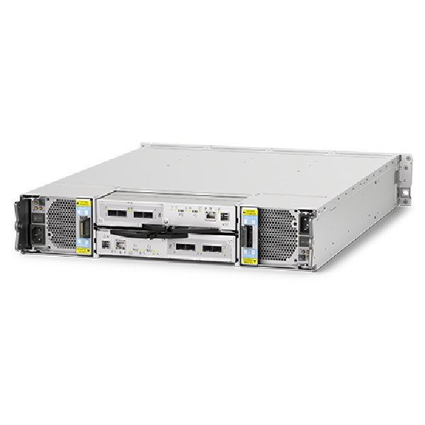 Rear view of the Seagate Exos PROTECT EP2U12 showing dual controllers and host ports