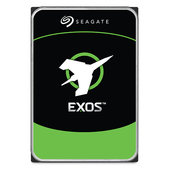 Seagate Exos CORVAULT enclosure with the drive drawer open, showing densely packed self-healing hard drives