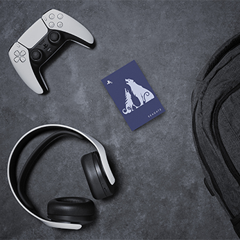 Seagate God of War Ragnarok Limited Edition Game Drive lifestyle shot