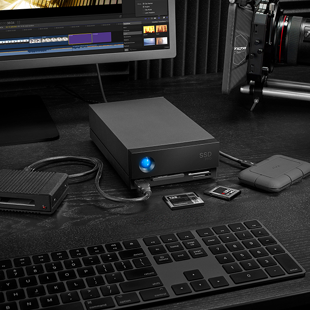 LaCie 1big Dock in use during a post-production session