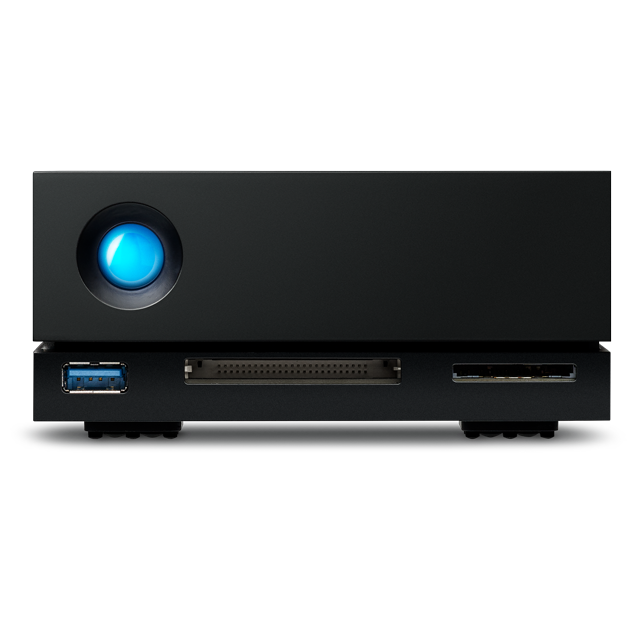 LaCie 1big Dock all-in-one desktop storage docking station, front view