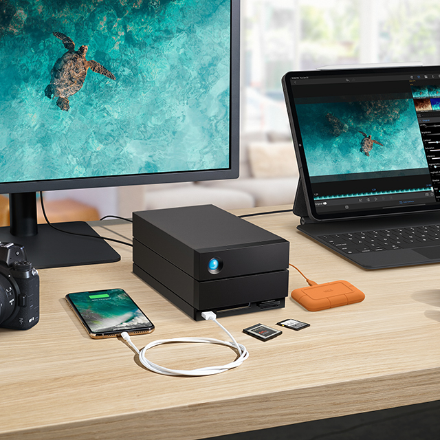 LaCie 2big Dock on a creative professional's desk