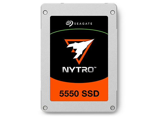 Seagate Nytro 5550 NVMe SSD, front view of the 2.5-inch 15mm drive