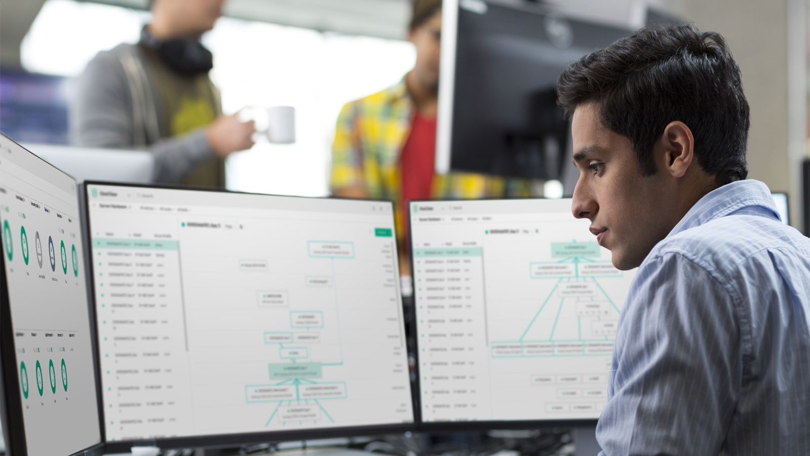 IT operator managing the network from HPE Aruba Networking Central management consoles