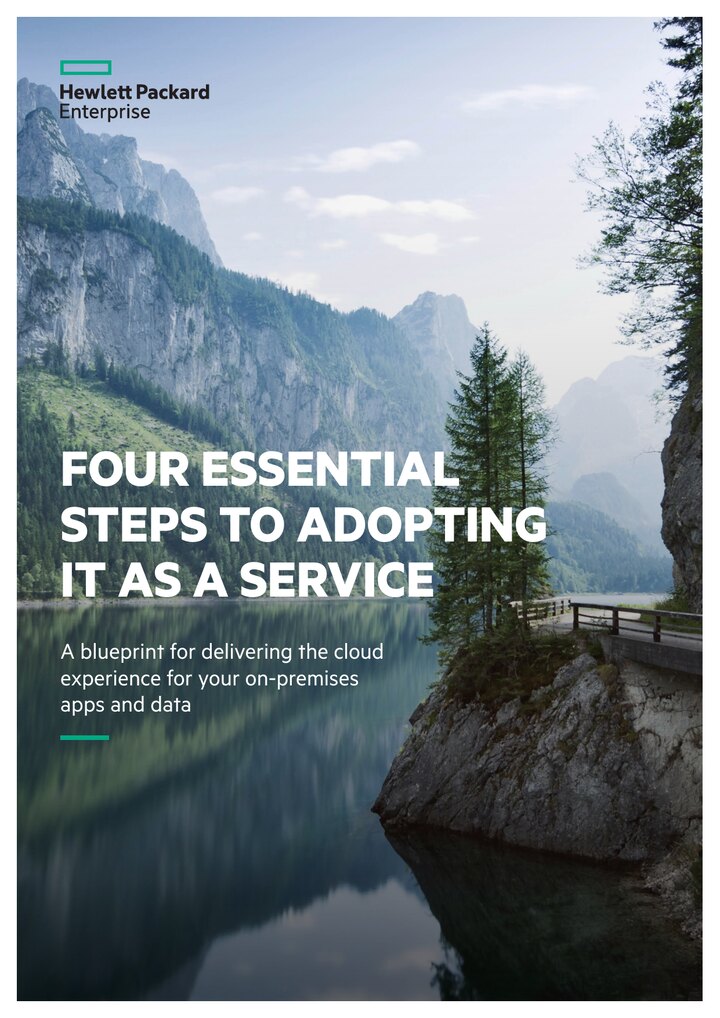 Cover of the HPE white paper: Four Essential Steps to Adopting IT as a Service