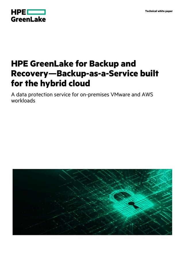Cover of the white paper: Backup as a service, built for hybrid cloud