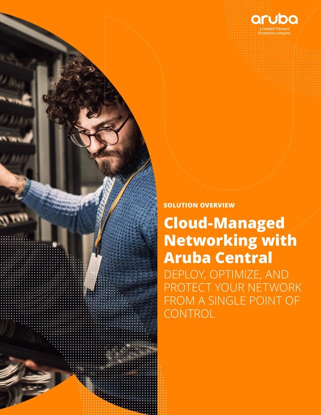 Cover of HPE Aruba Networking Central solution brief