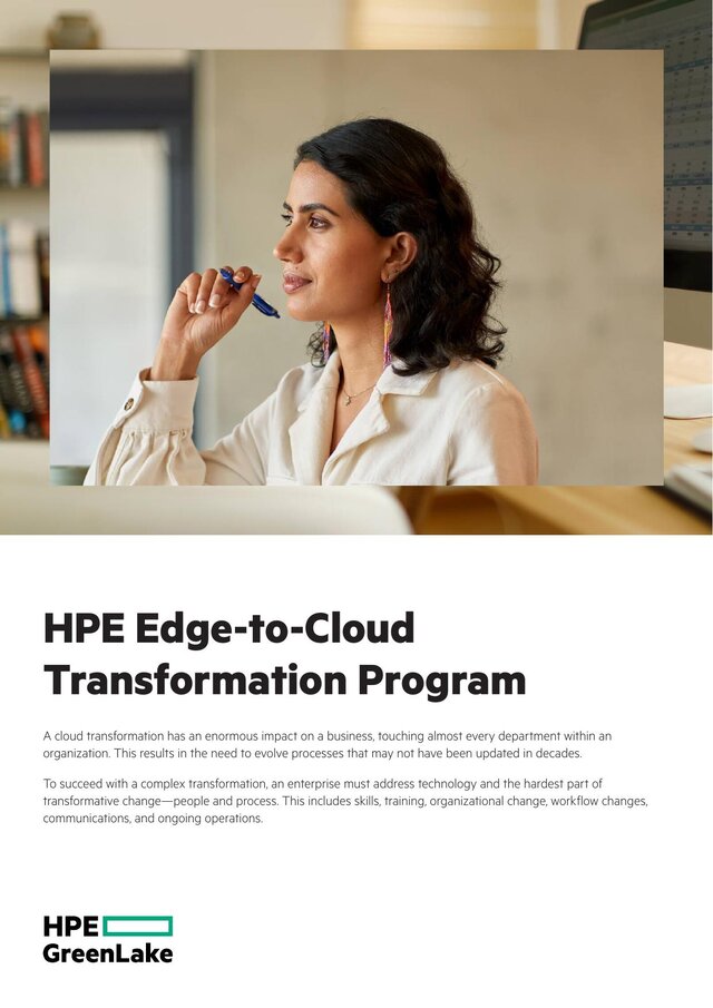 Cover of HPE Edge-to-Cloud Transformation Program