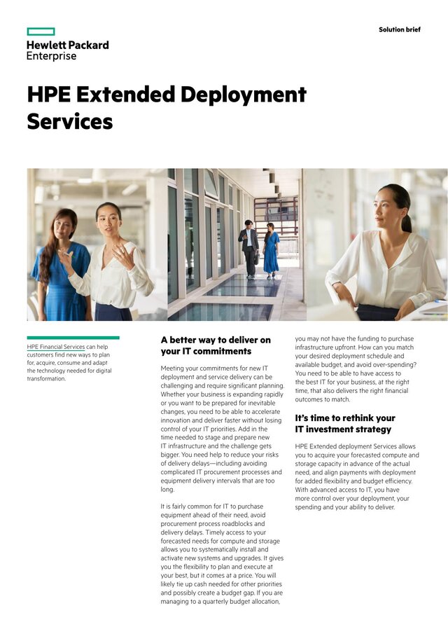 Cover of HPE adaptable IT consumption models