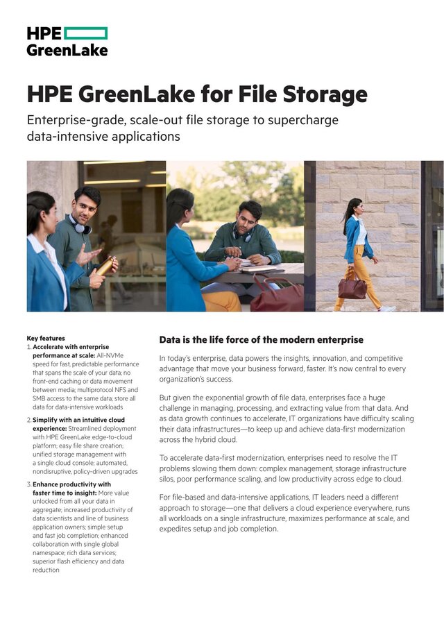 Cover of HPE GreenLake for File Storage