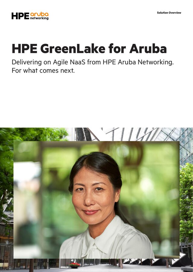 Cover of HPE GreenLake for Networking solution brief
