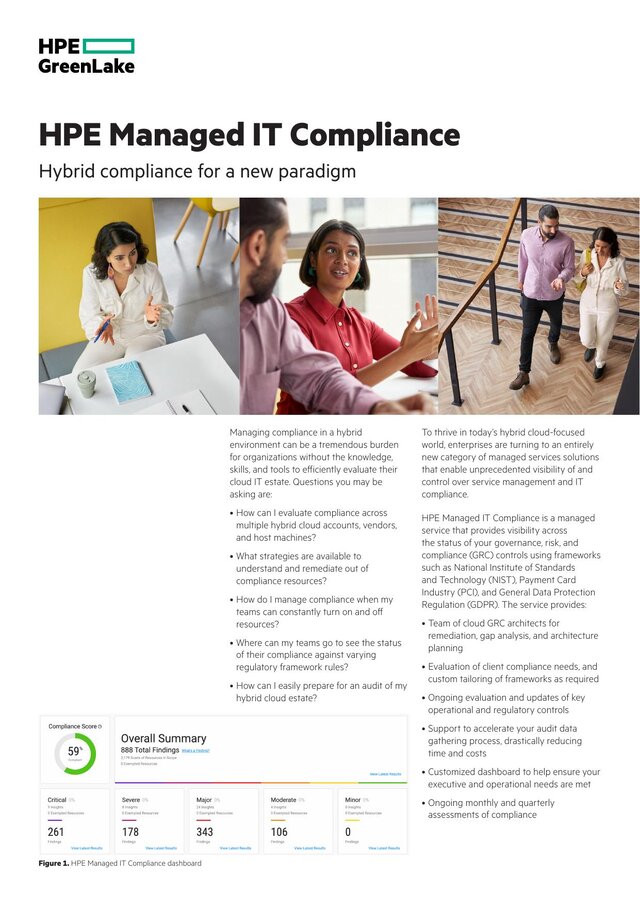 Cover of HPE Managed IT Compliance