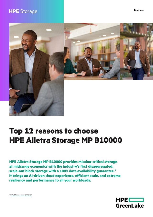 Cover of Top 12 Reasons to Choose HPE Alletra Storage MP B10000