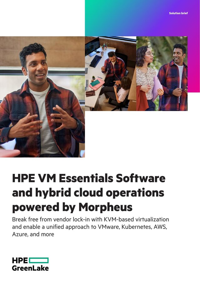HPE VM Essentials Software solution brief cover