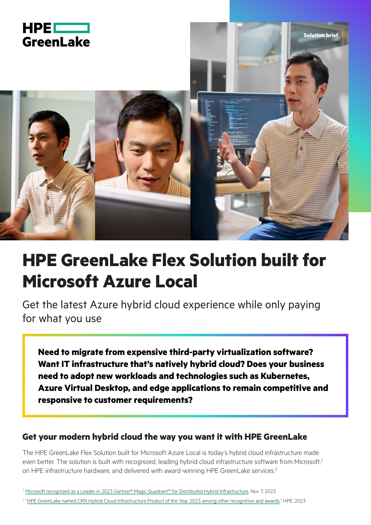 GreenLake Flex Solution built for Microsoft Azure Local brief cover