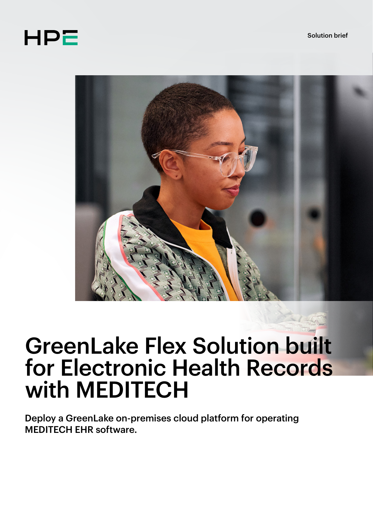 GreenLake Flex Solution built for MEDITECH EHR brief cover