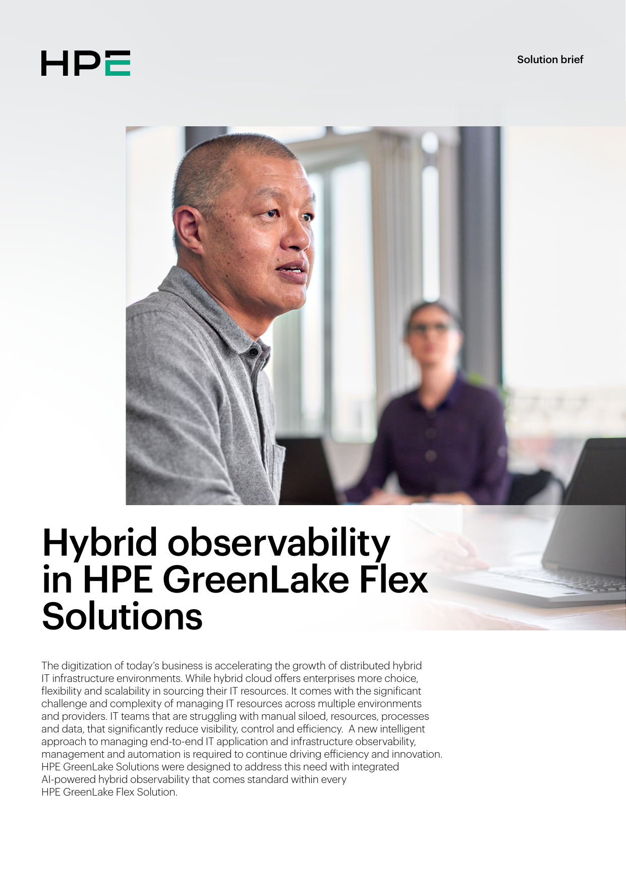 Hybrid observability in GreenLake Flex Solutions brief cover