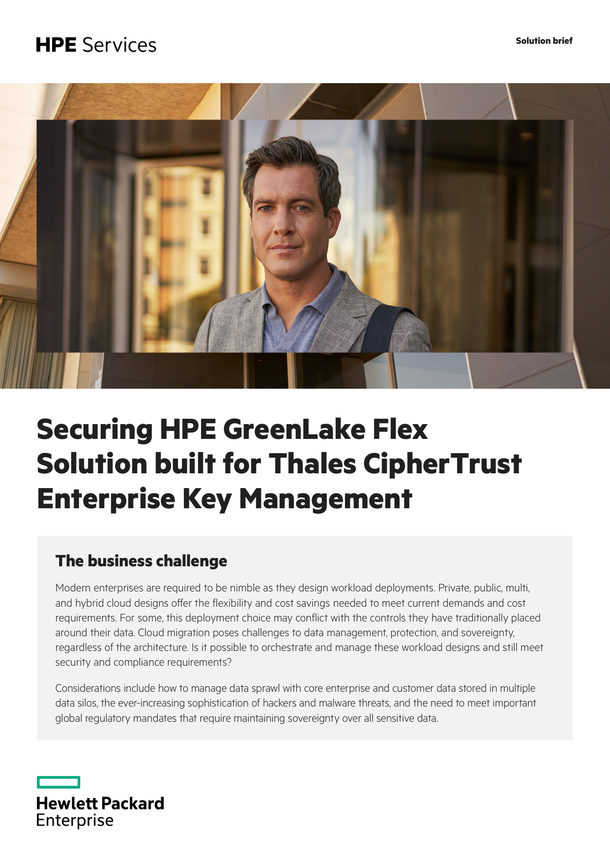 Securing GreenLake Flex with Thales CipherTrust key management brief cover