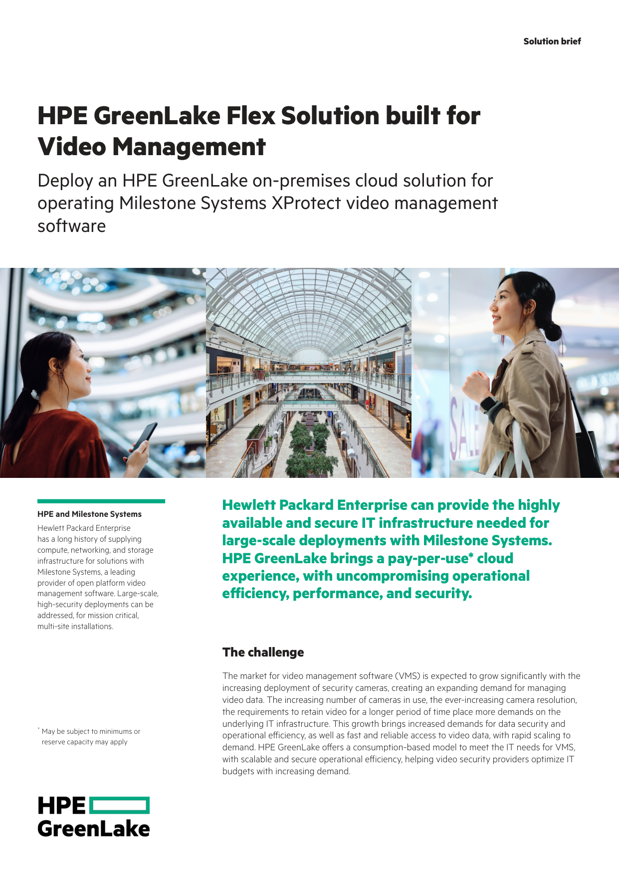 GreenLake Flex Solution built for Video Management brief cover
