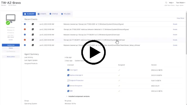 Demo: Adaptive Attack Protection with Sophos Endpoint