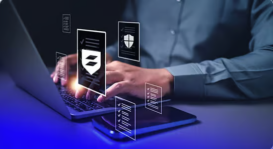 Security analyst working with endpoint protection tools