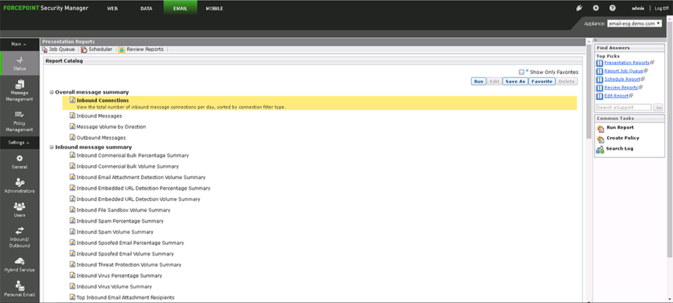 Email Security Screenshot