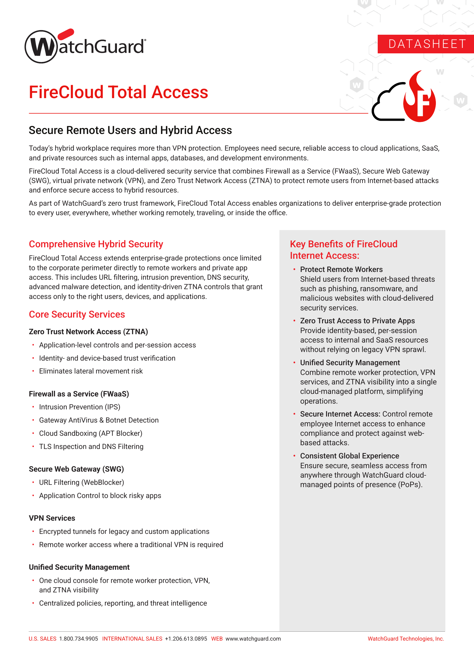 FireCloud Total Access datasheet cover - capabilities and specs PDF