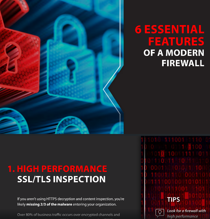 6 Essential Features of a Modern Firewall eBook cover