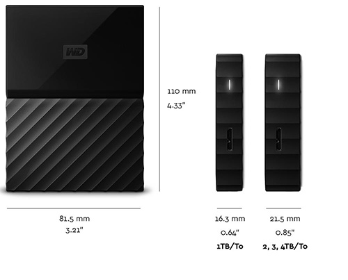 My Passport for Mac (New) dimensions
