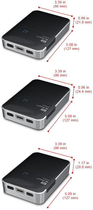 My Passport Wireless Size