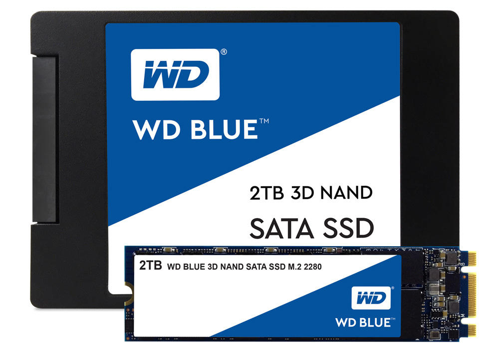 Western Digital WD Blue 3D NAND SATA SSD 1TB WD BLUE SATA 2.5IN 3D NAND - WDS100T2B0A