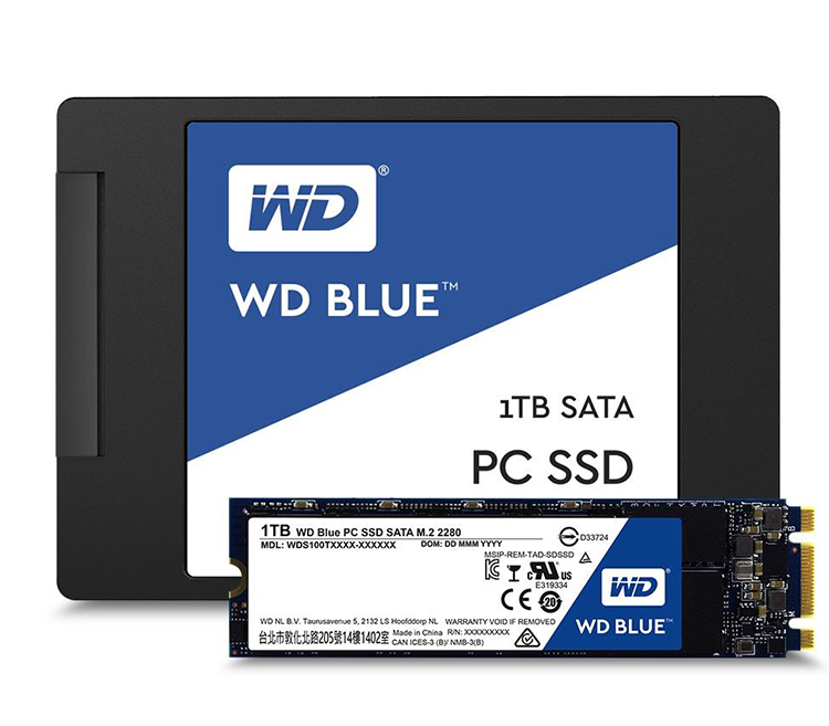 Western Digital WD Blue SSD Hard Drive LA 1TB BLUE SSD SATA M.2 - WDS100T1B0B