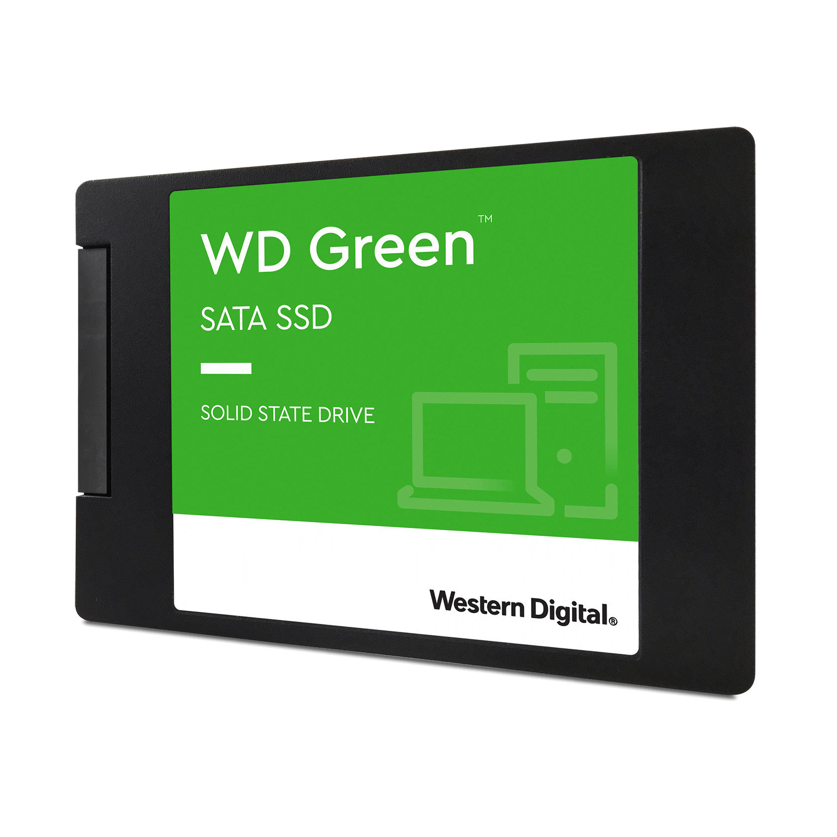 WD Green SATA SSD 2.5”/7mm cased Left