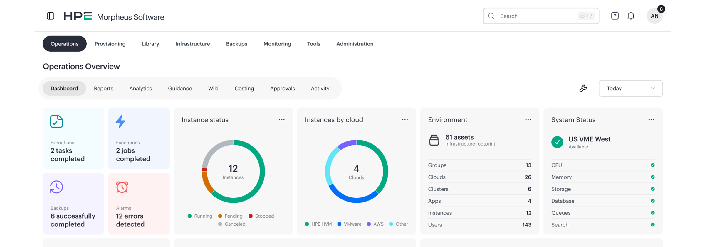 HPE Morpheus Software orchestrates workloads across every environment