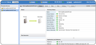 Monitor operational status for all MOVEit servers, databases and Windows file servers in a unified management tool