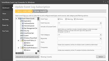 Log forwarder for Windows
