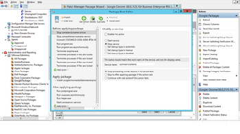 Advanced before-and-after package deployment actions