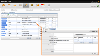 Parts and billing management