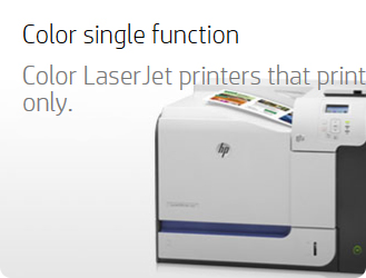 HP LaserJet Color Single Function Printers